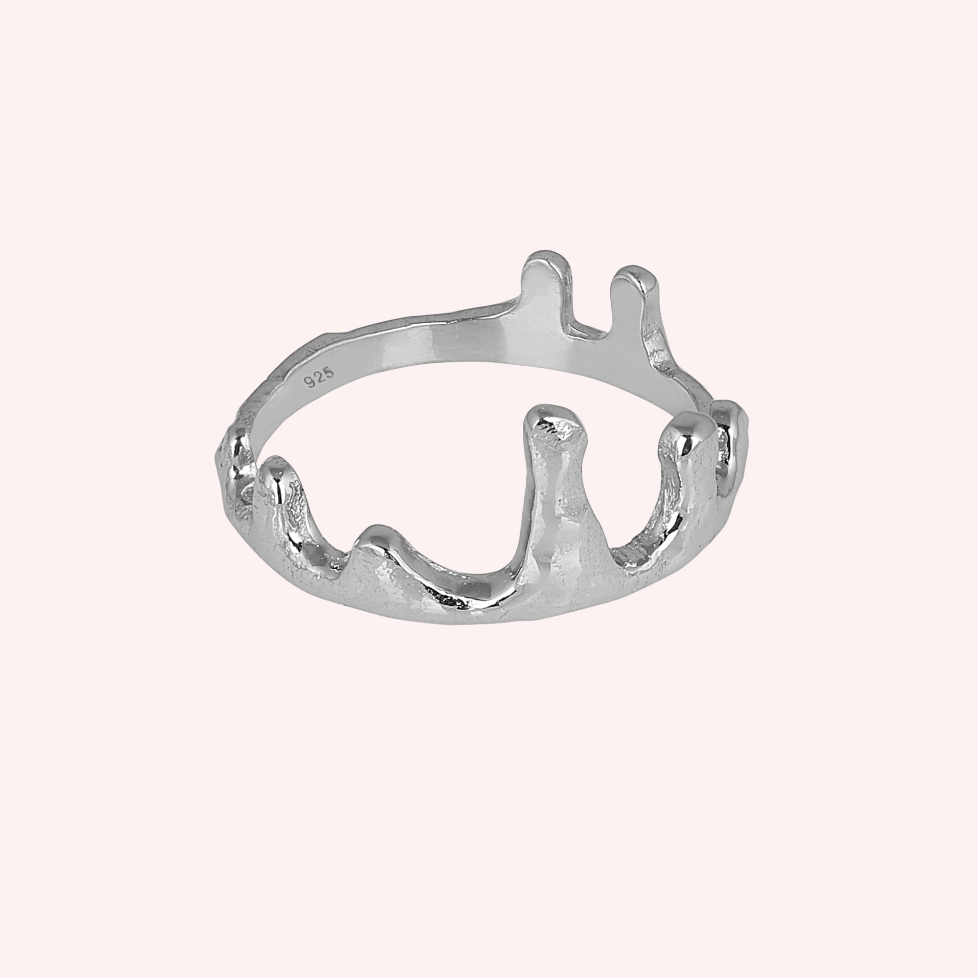 925 Sterling Silver Dripping Ring