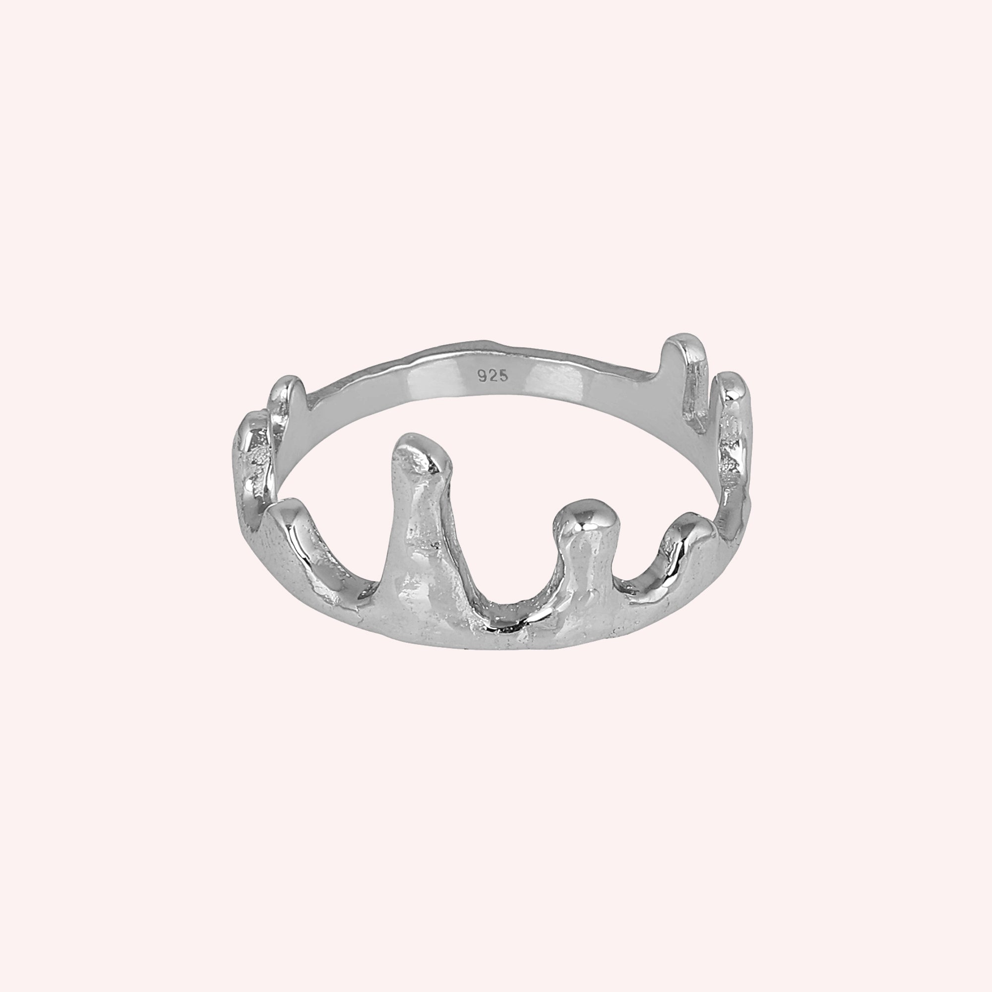 925 Sterling Silver Dripping Ring