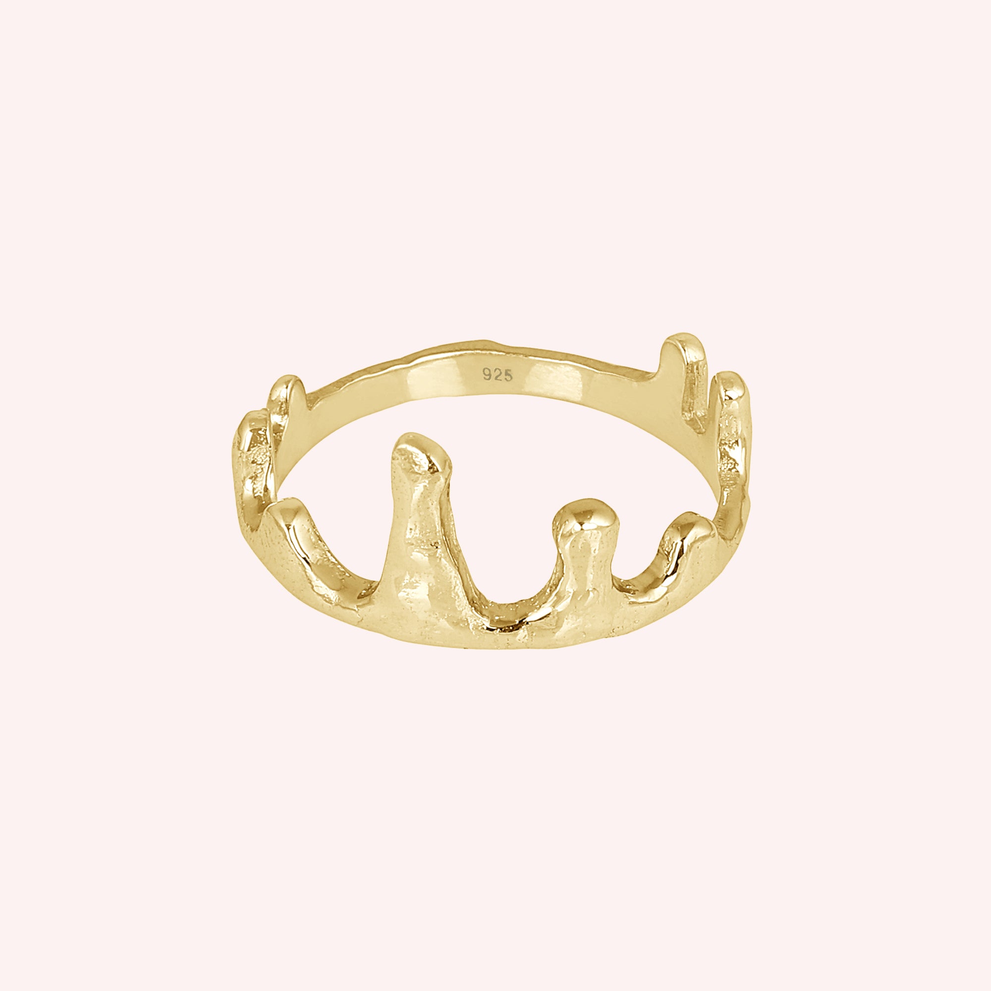 925 Sterling Silver Dripping Ring