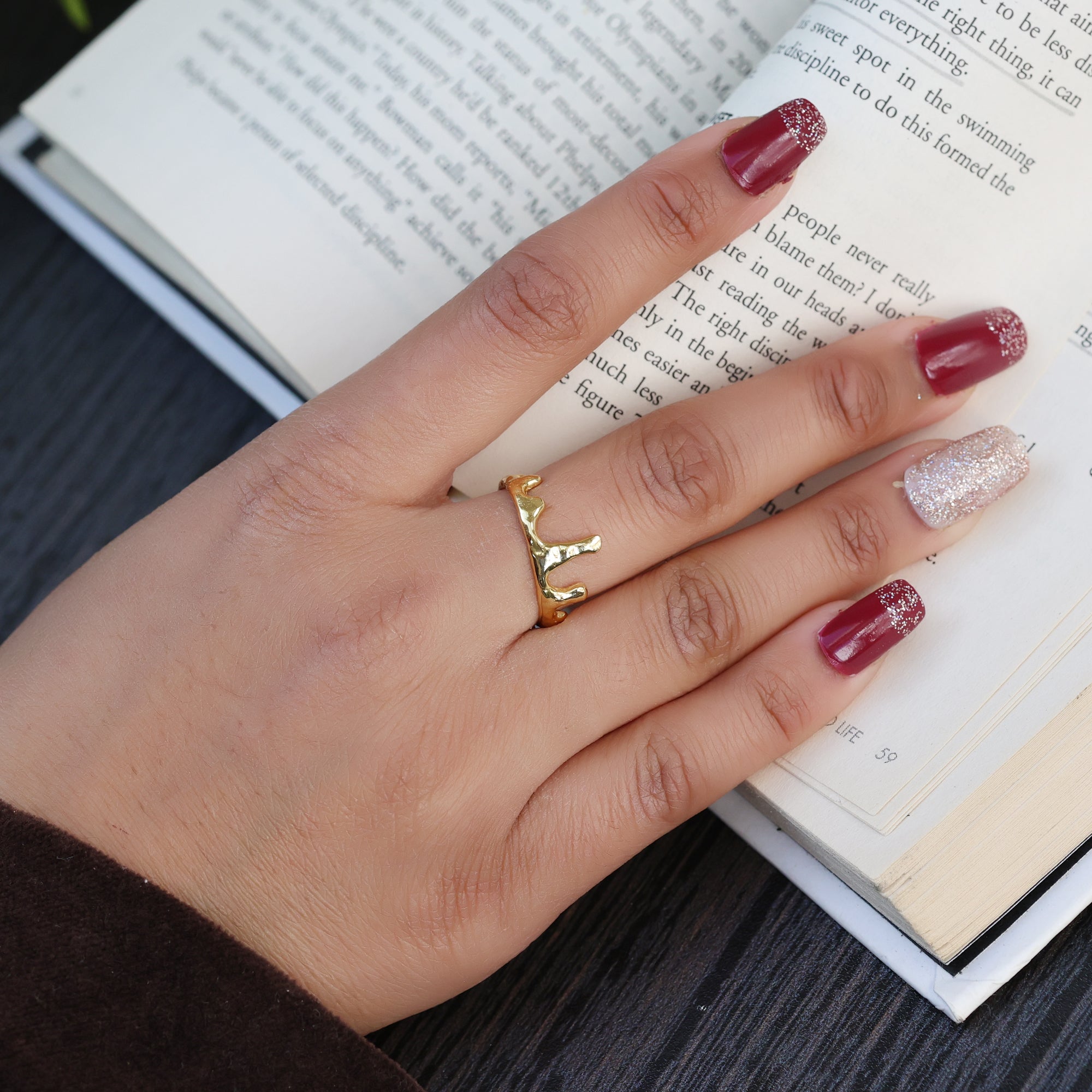 925 Sterling Silver Dripping Ring