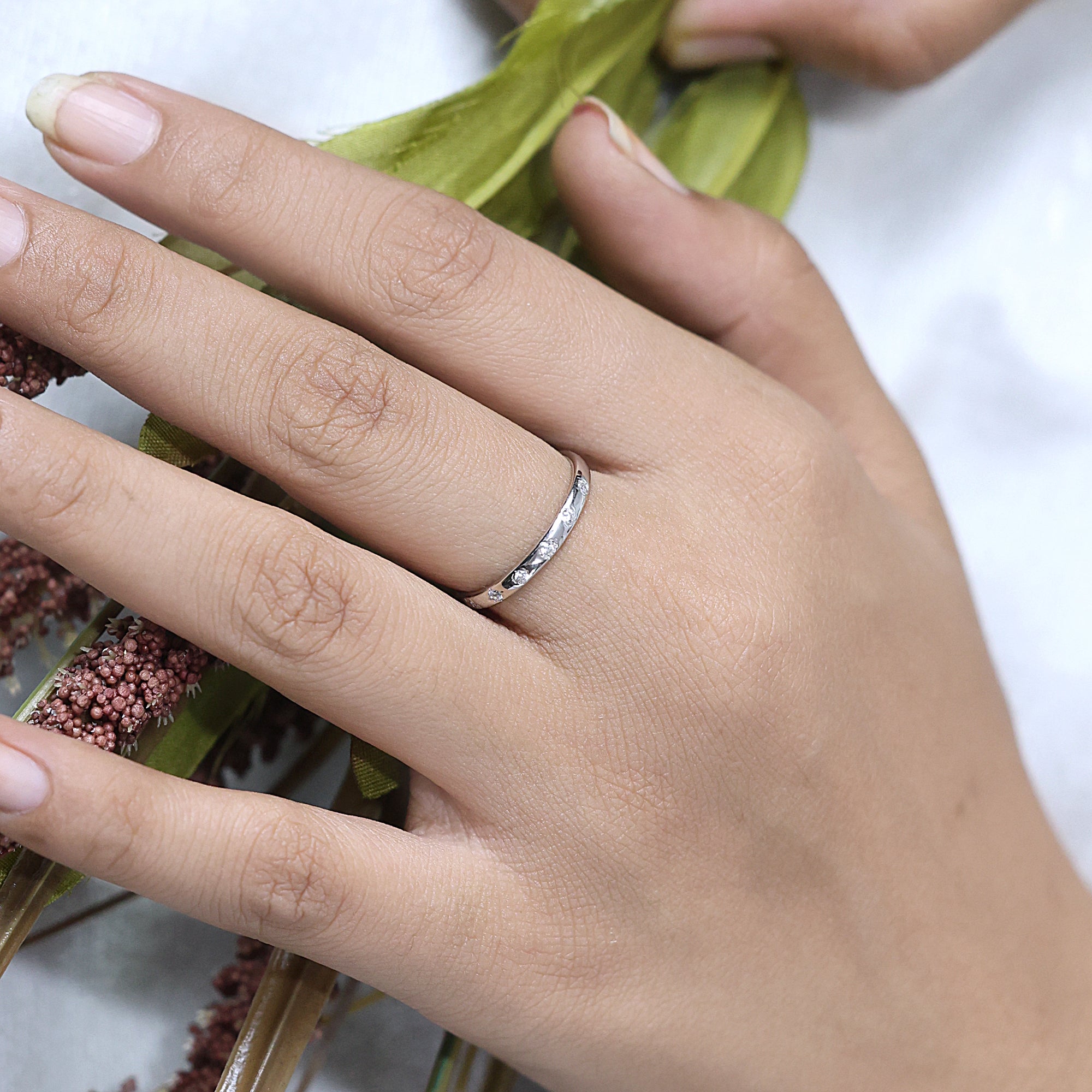 925 Sterling Silver Zircon Minimal Ring