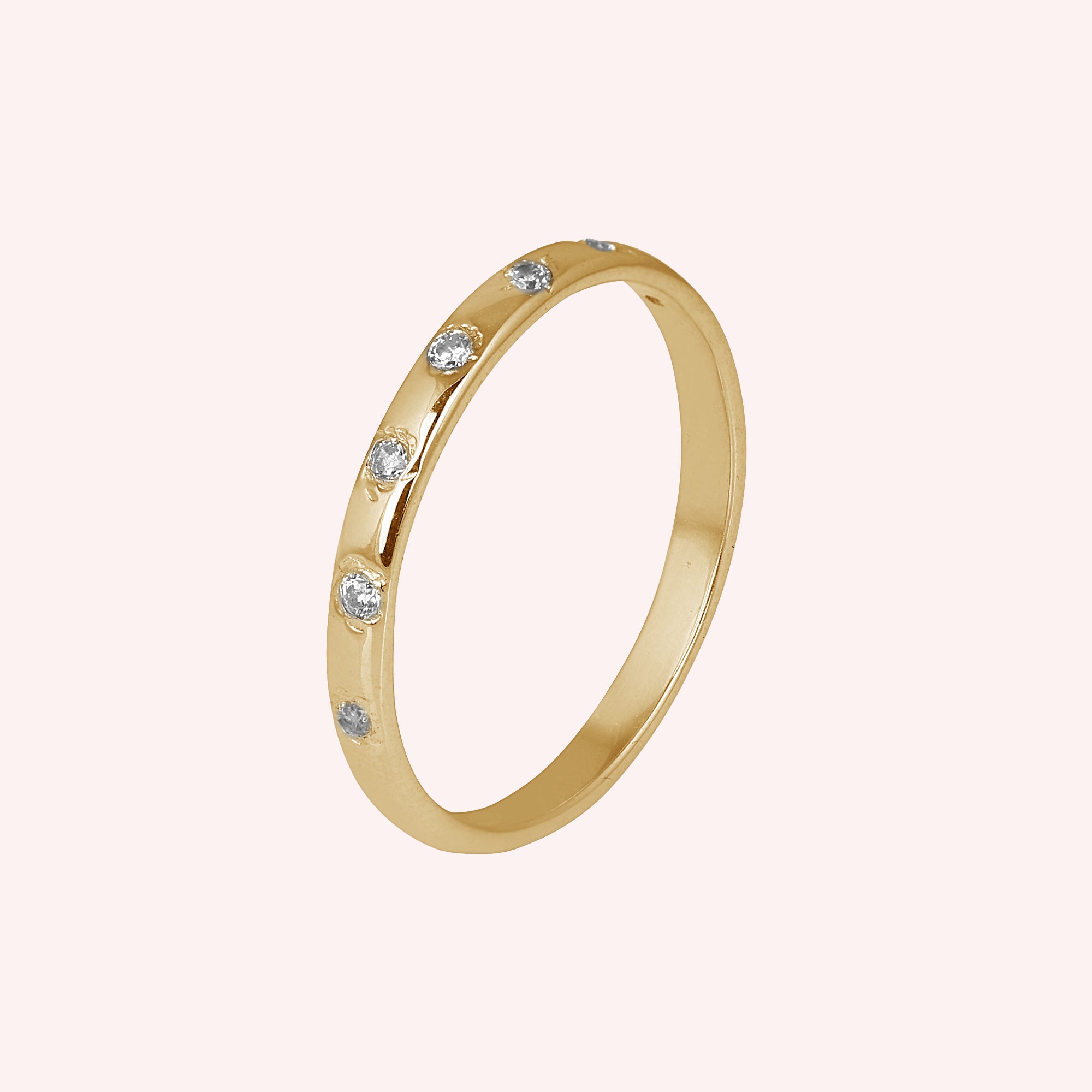 925 Sterling Silver Zircon Minimal Ring