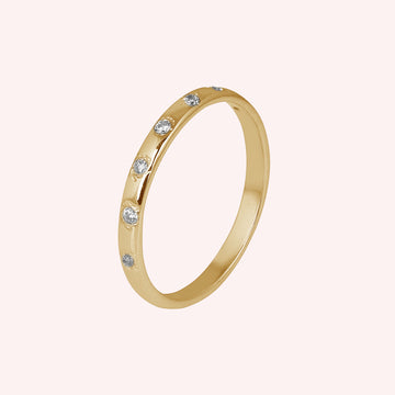 925 Sterling Silver Zircon Minimal Ring