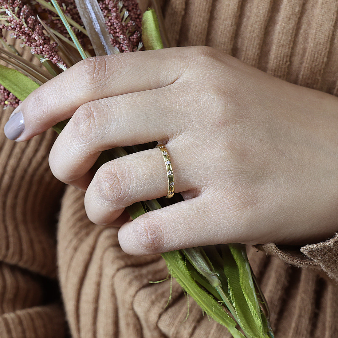 925 Sterling Silver Zircon Minimal Ring