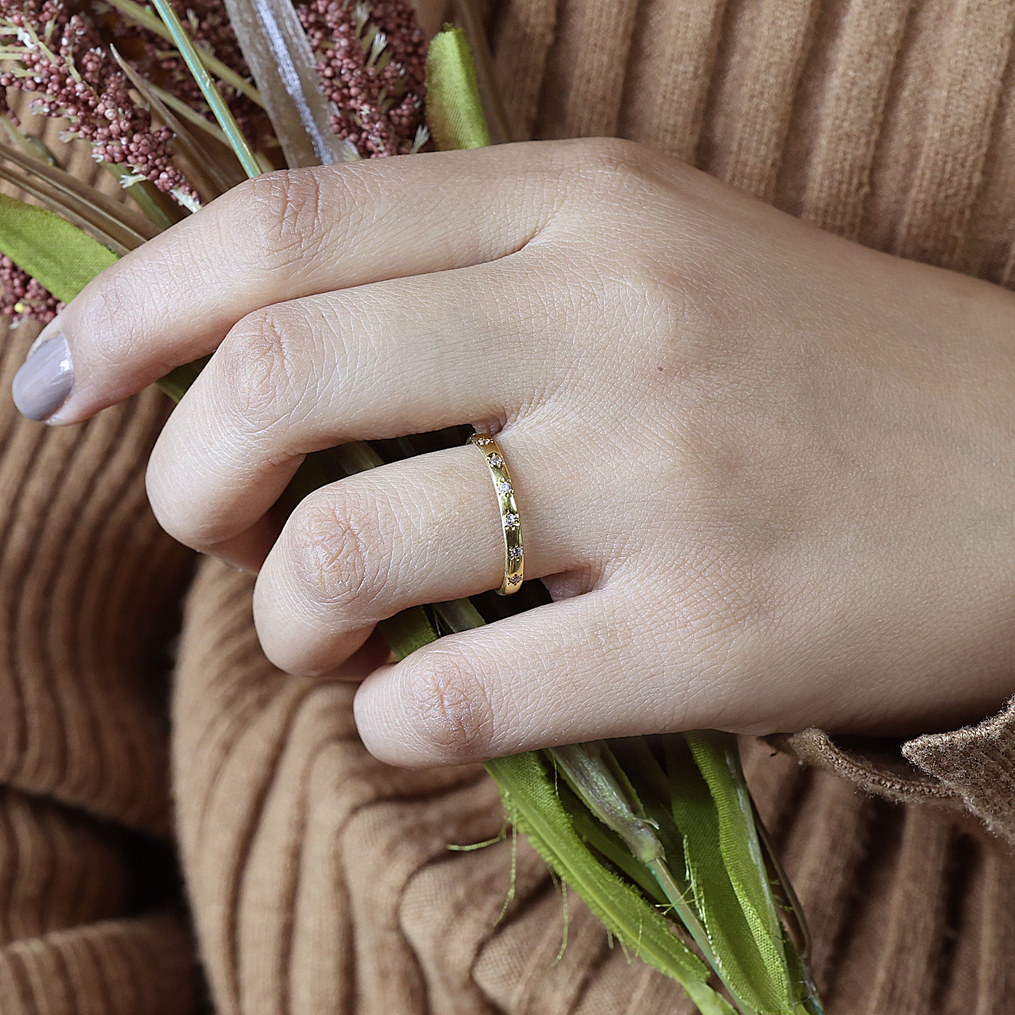 925 Sterling Silver Zircon Minimal Ring