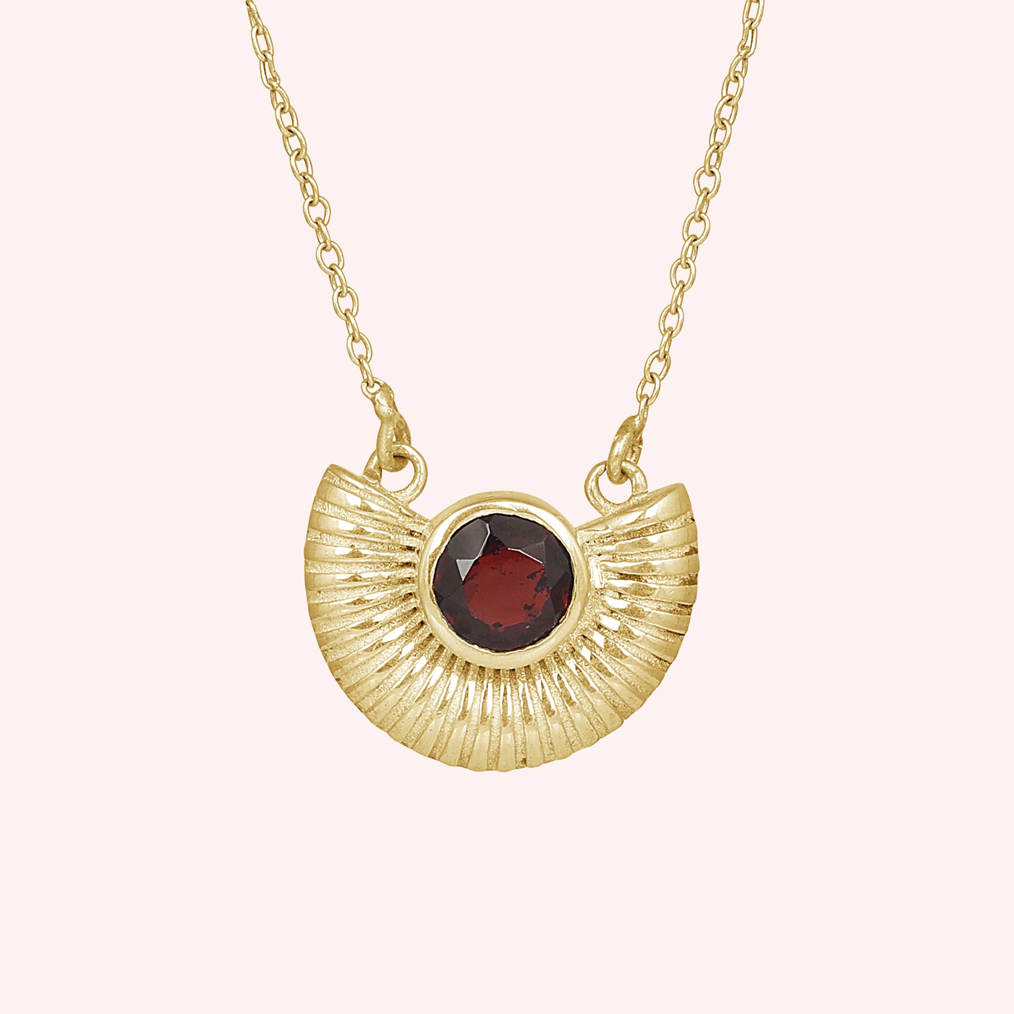 Red Garnet Designer Minimalist Necklace for Women
