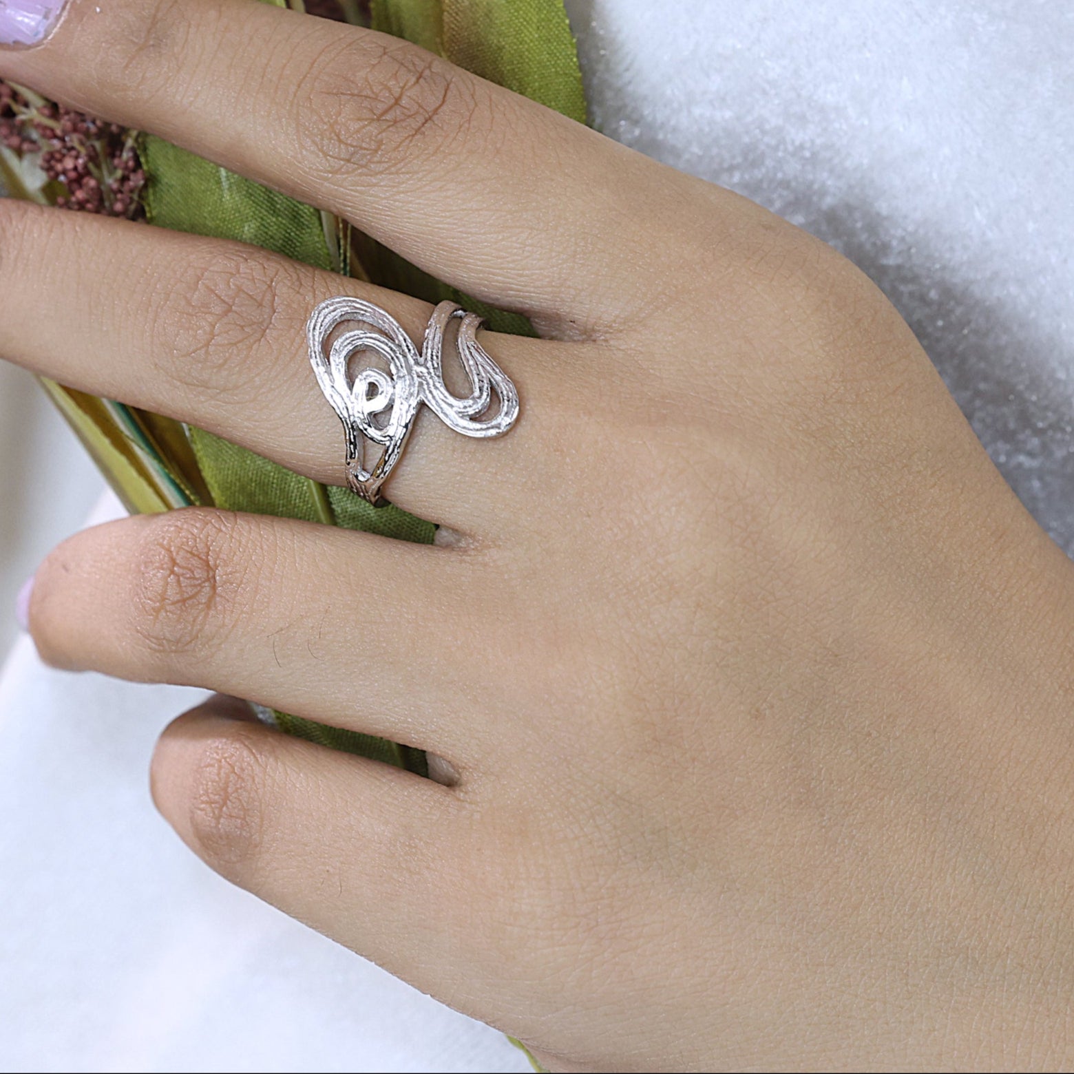 925 Sterling Silver Unique Designer Textured Ring