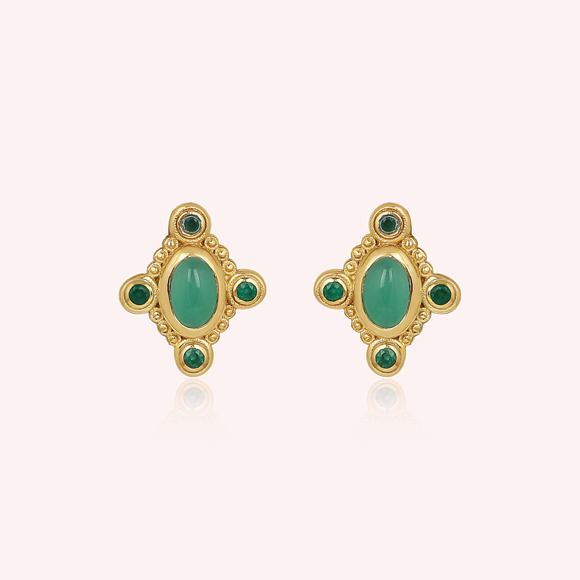 925 sterling silver Green Onyx Stylish Earrings