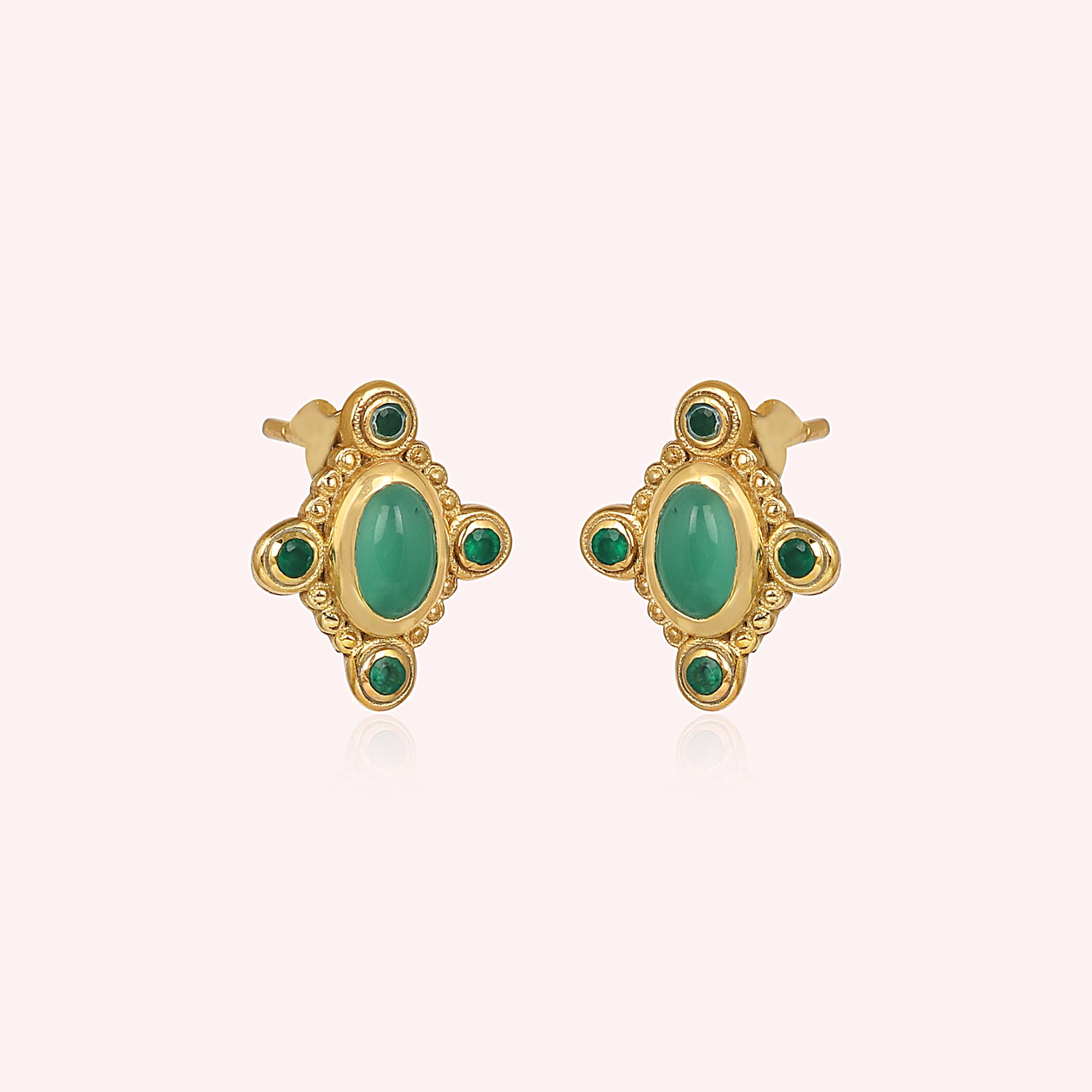 925 sterling silver Green Onyx Stylish Earrings