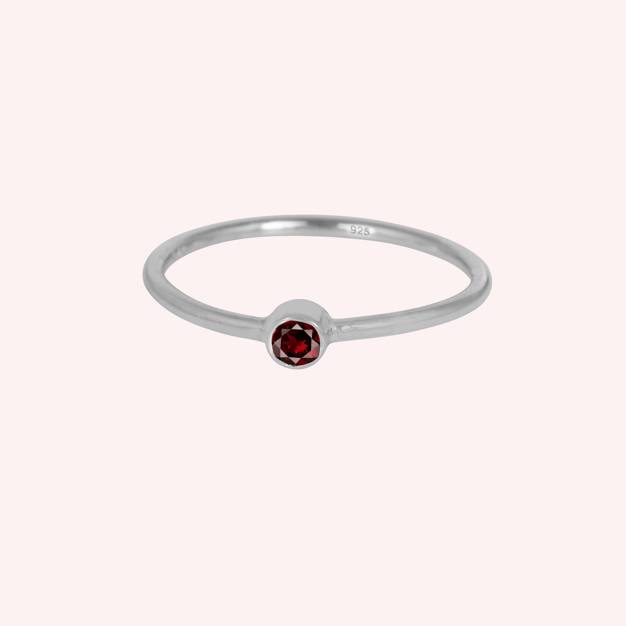 Garnet Gemstone January Birthstone Ring for Women