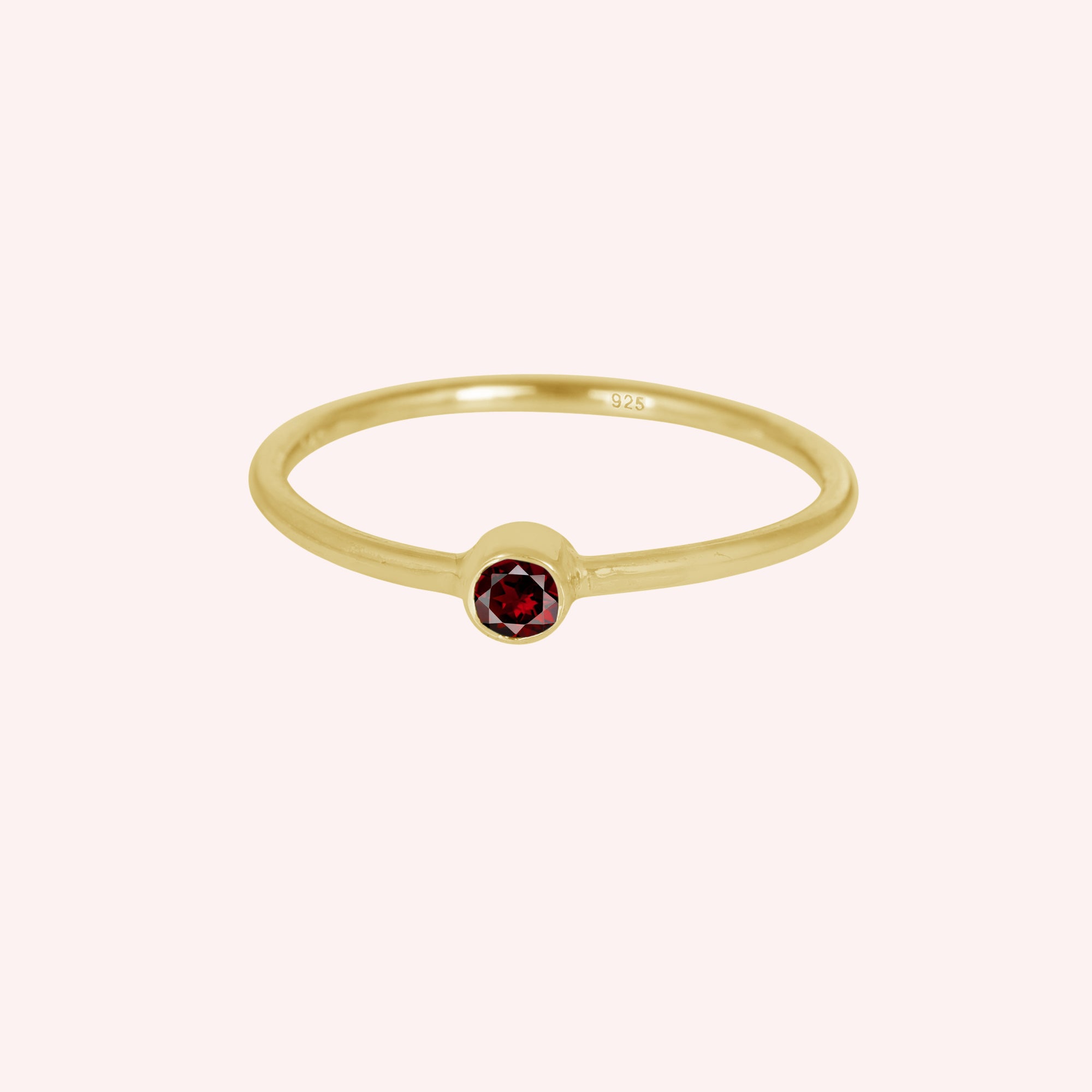 Garnet Gemstone January Birthstone Ring for Women
