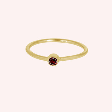 Garnet Gemstone January Birthstone Ring for Women