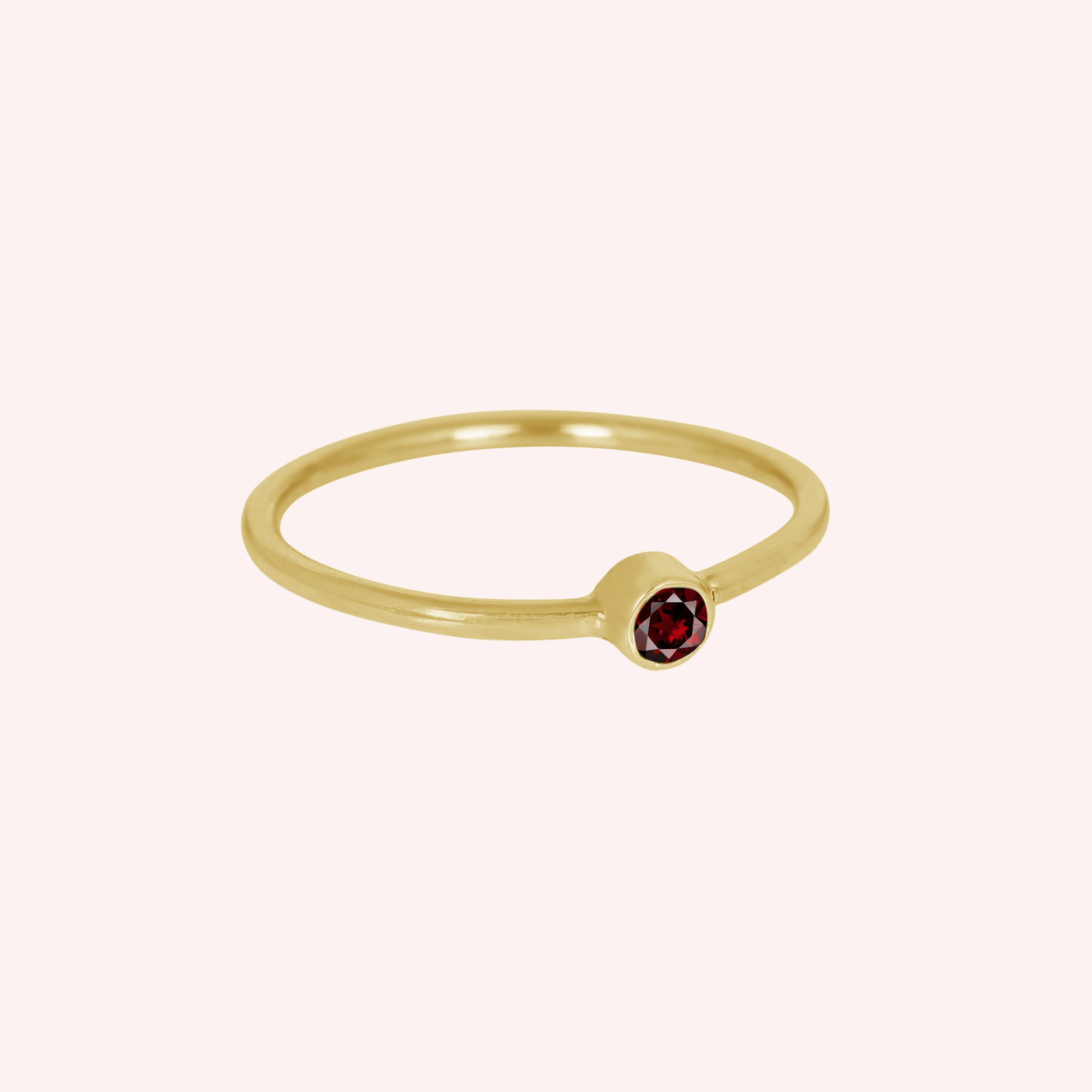 Garnet Gemstone January Birthstone Ring for Women