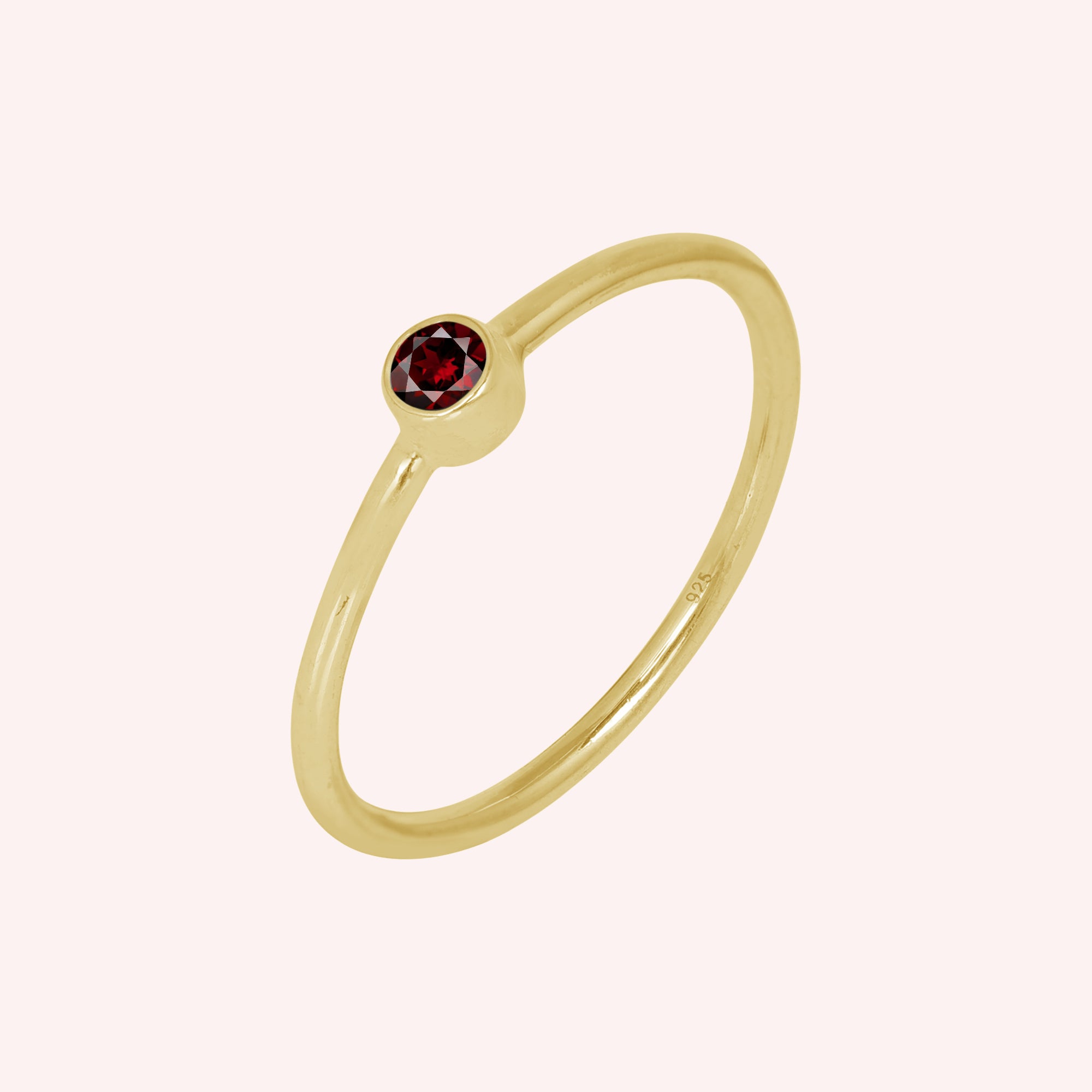 Garnet Gemstone January Birthstone Ring for Women