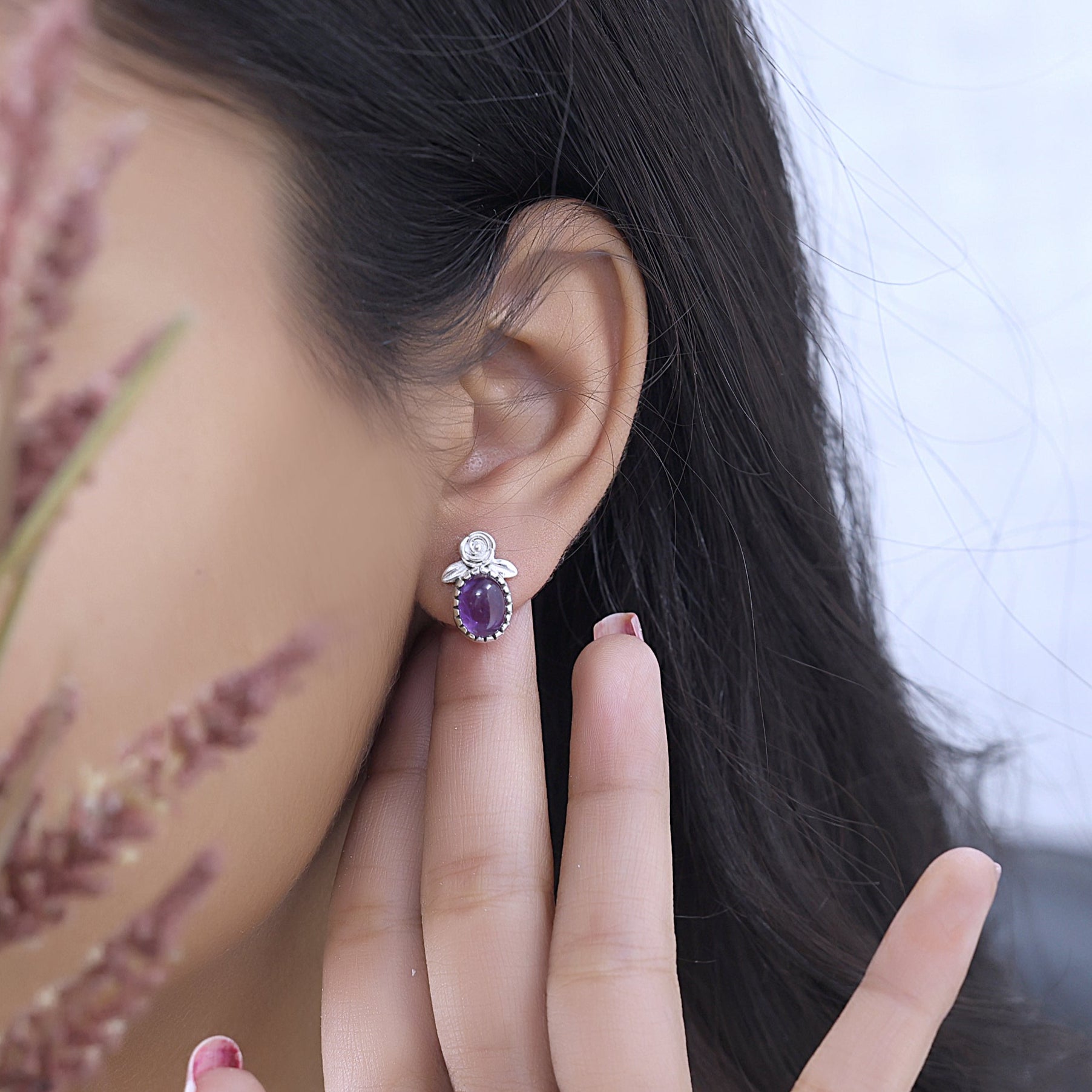 Minimal Floral Earrings for Her