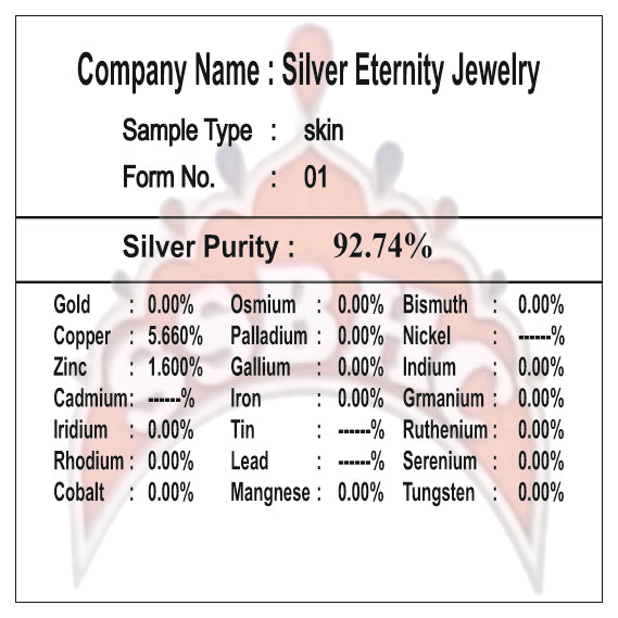 925 sterling silver stamped ring with certificate