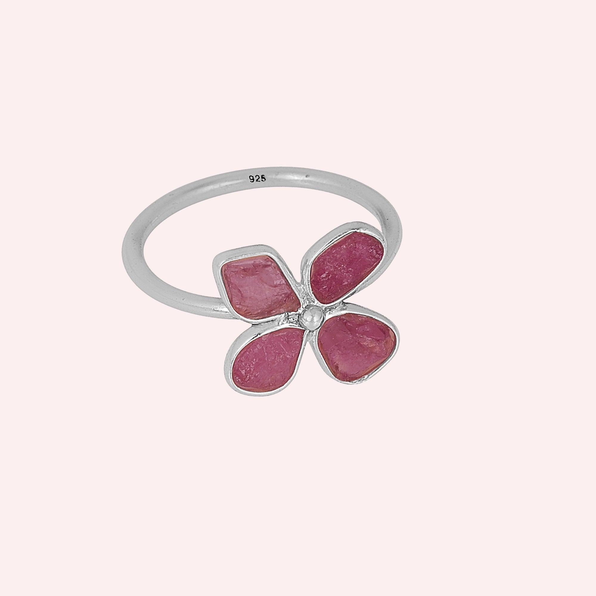 925 Sterling Silver Pink Tourmaline Ring