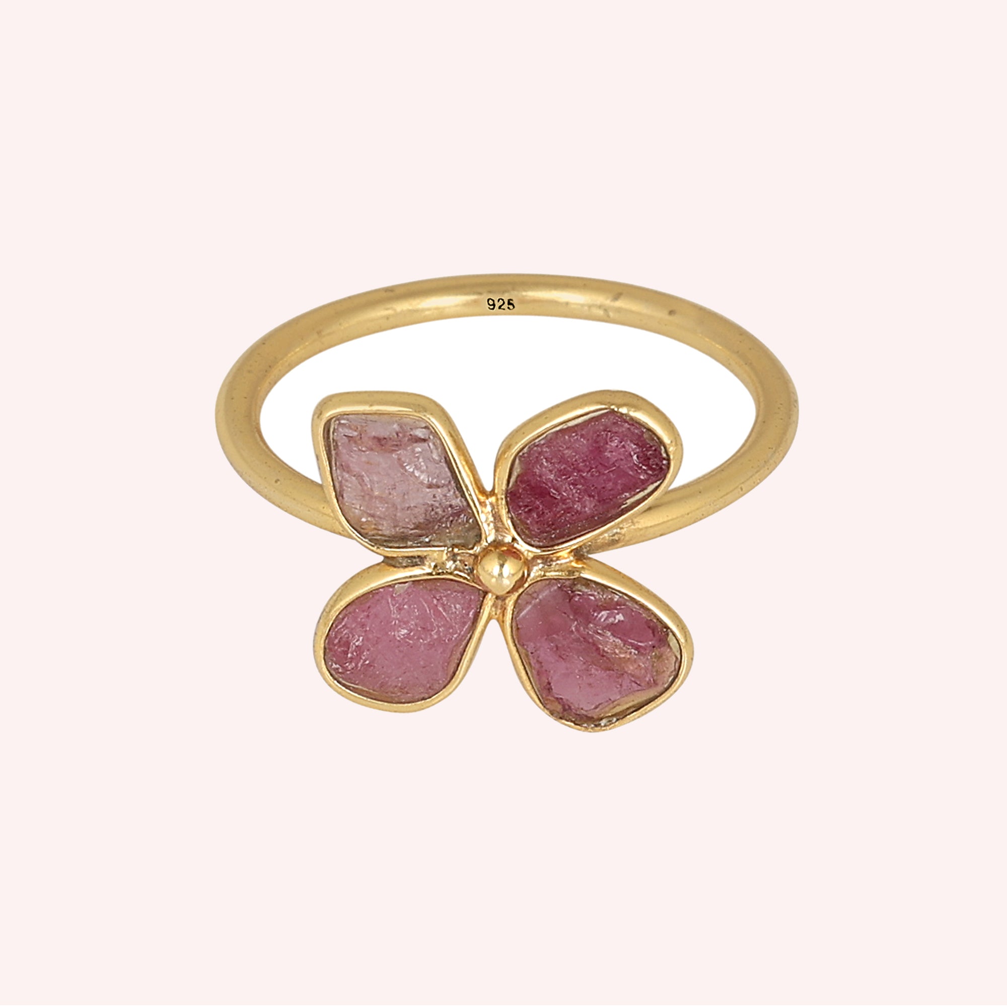 925 Sterling Silver Pink Tourmaline Ring