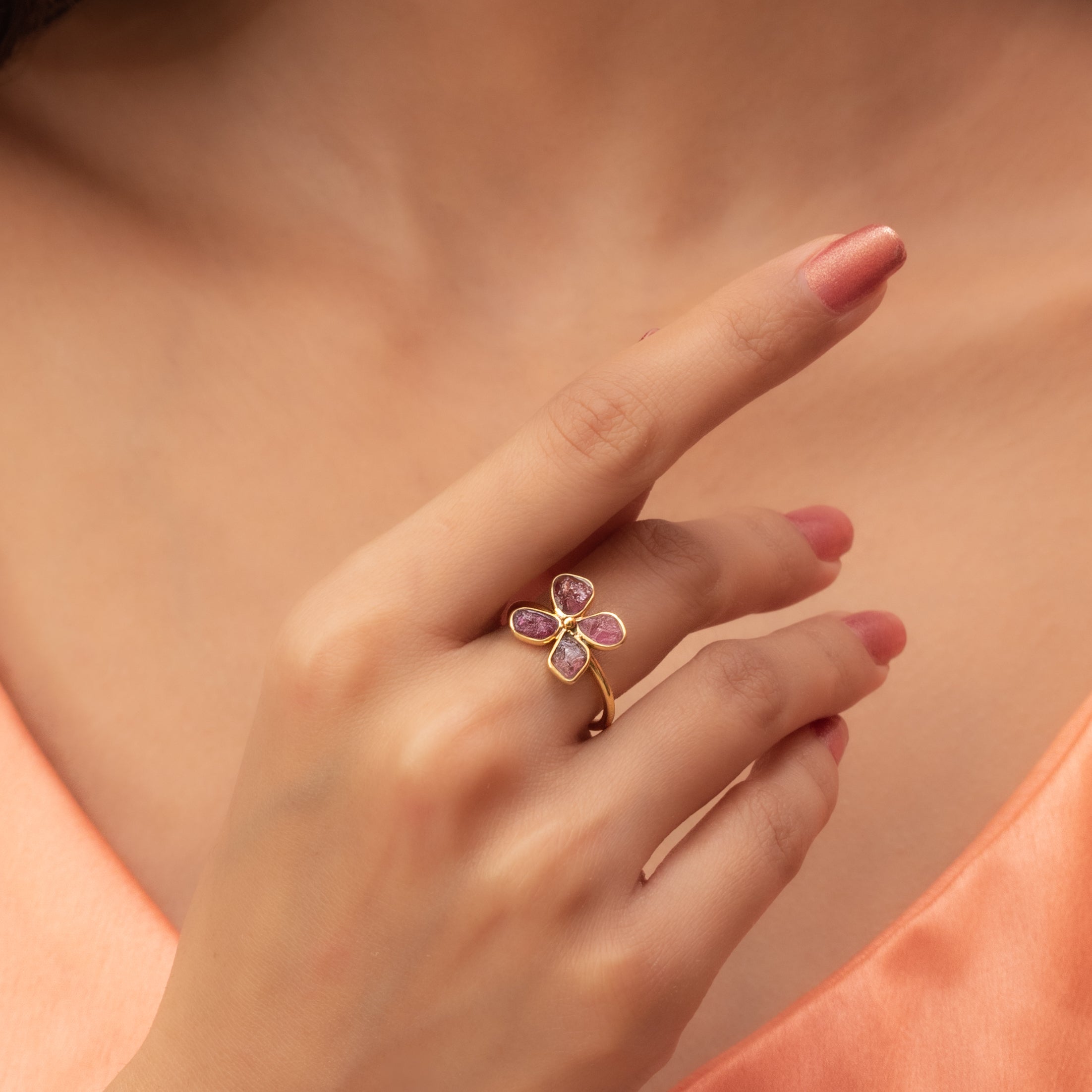 925 Sterling Silver Pink Tourmaline Ring