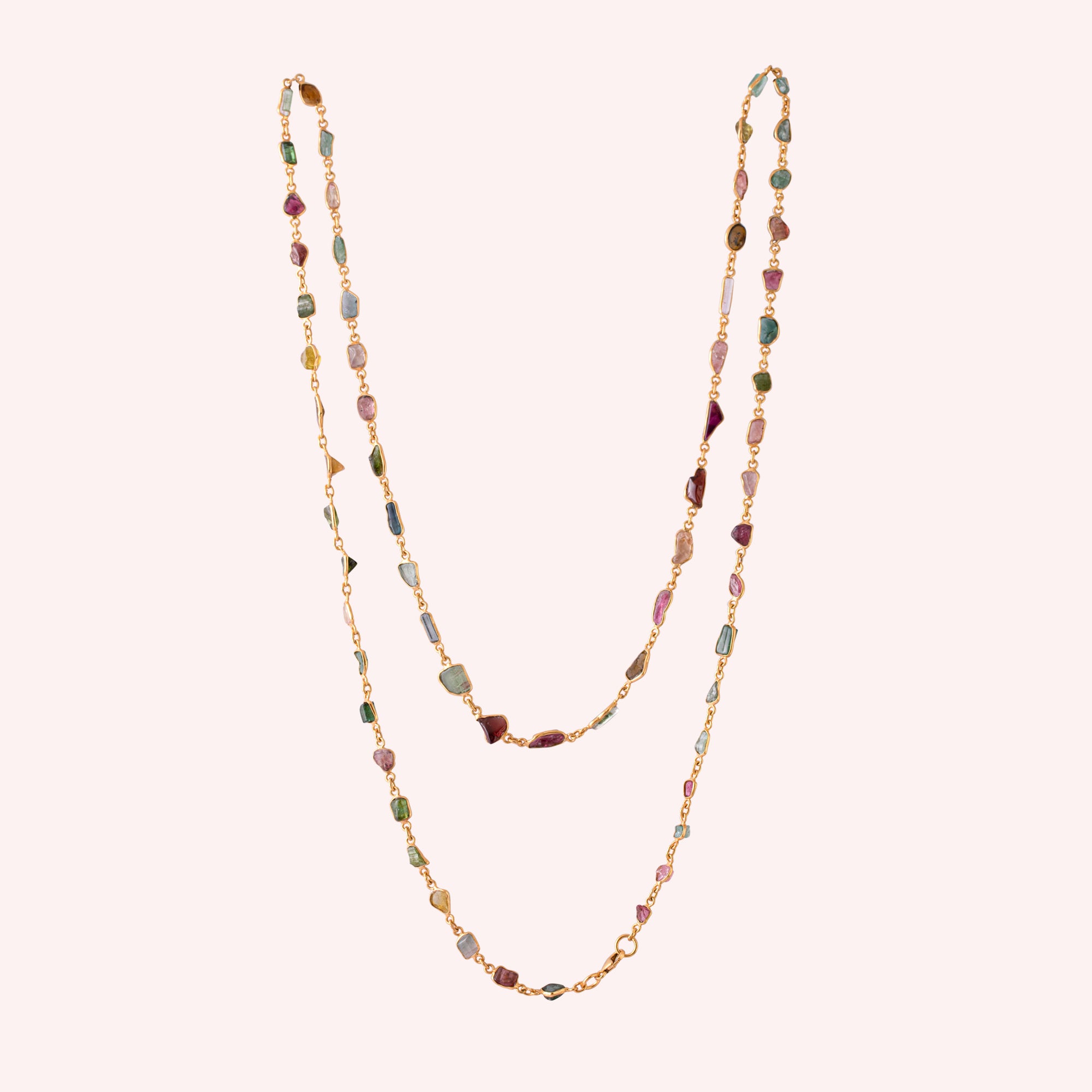 Multi Tourmaline Layer Necklace