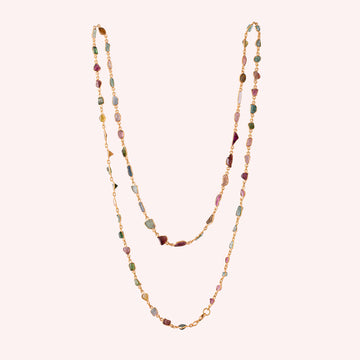Multi Tourmaline Layer Necklace