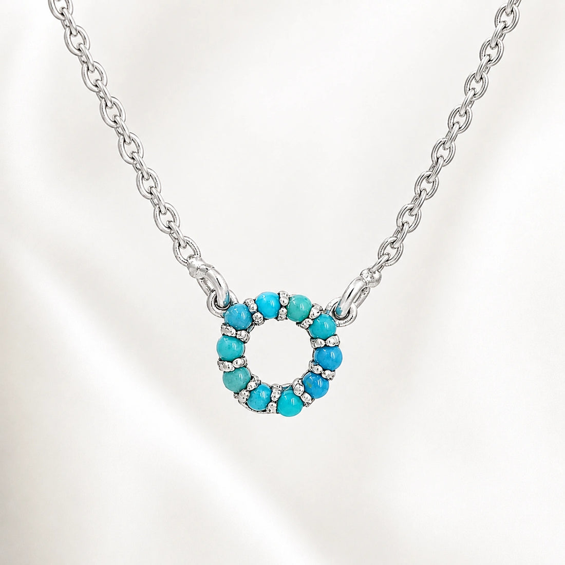 Blue Stone Necklace – Eternal Circle | Tejara