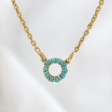Blue Stone Necklace – Eternal Circle | Tejara