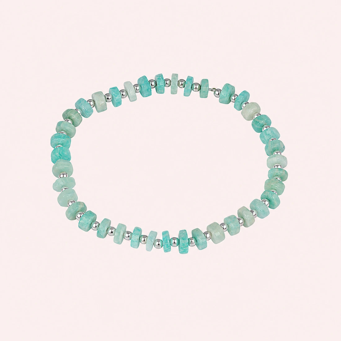 Crystal Bead Bracelet – Amazonite Grace | Tejara