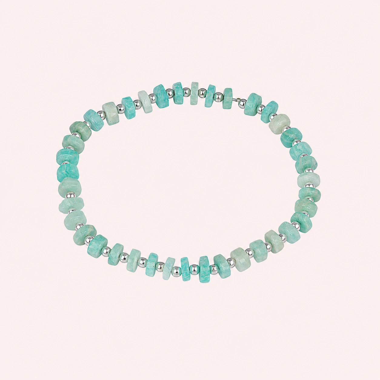 Crystal Bead Bracelet – Amazonite Grace | Tejara