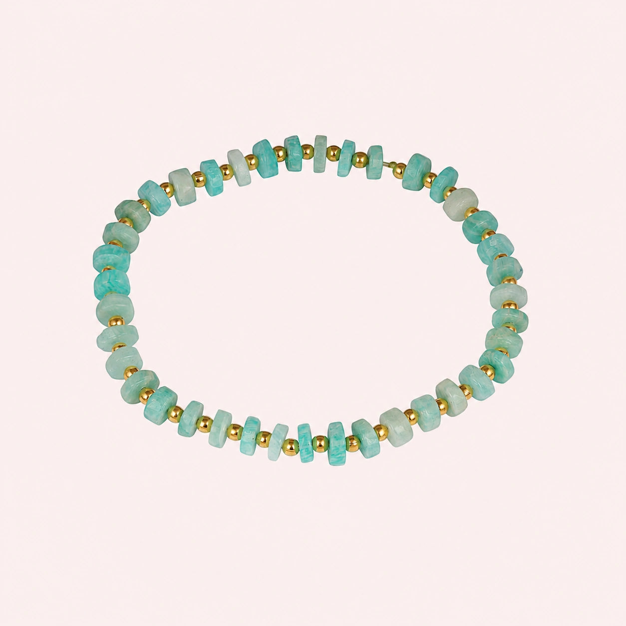 Crystal Bead Bracelet – Amazonite Grace | Tejara