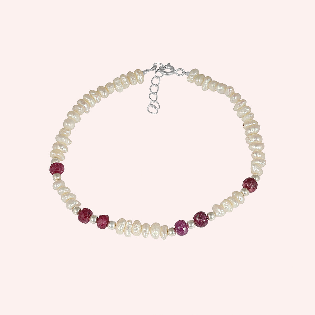 Pearl Bracelet – Ruby Harmony | Tejara