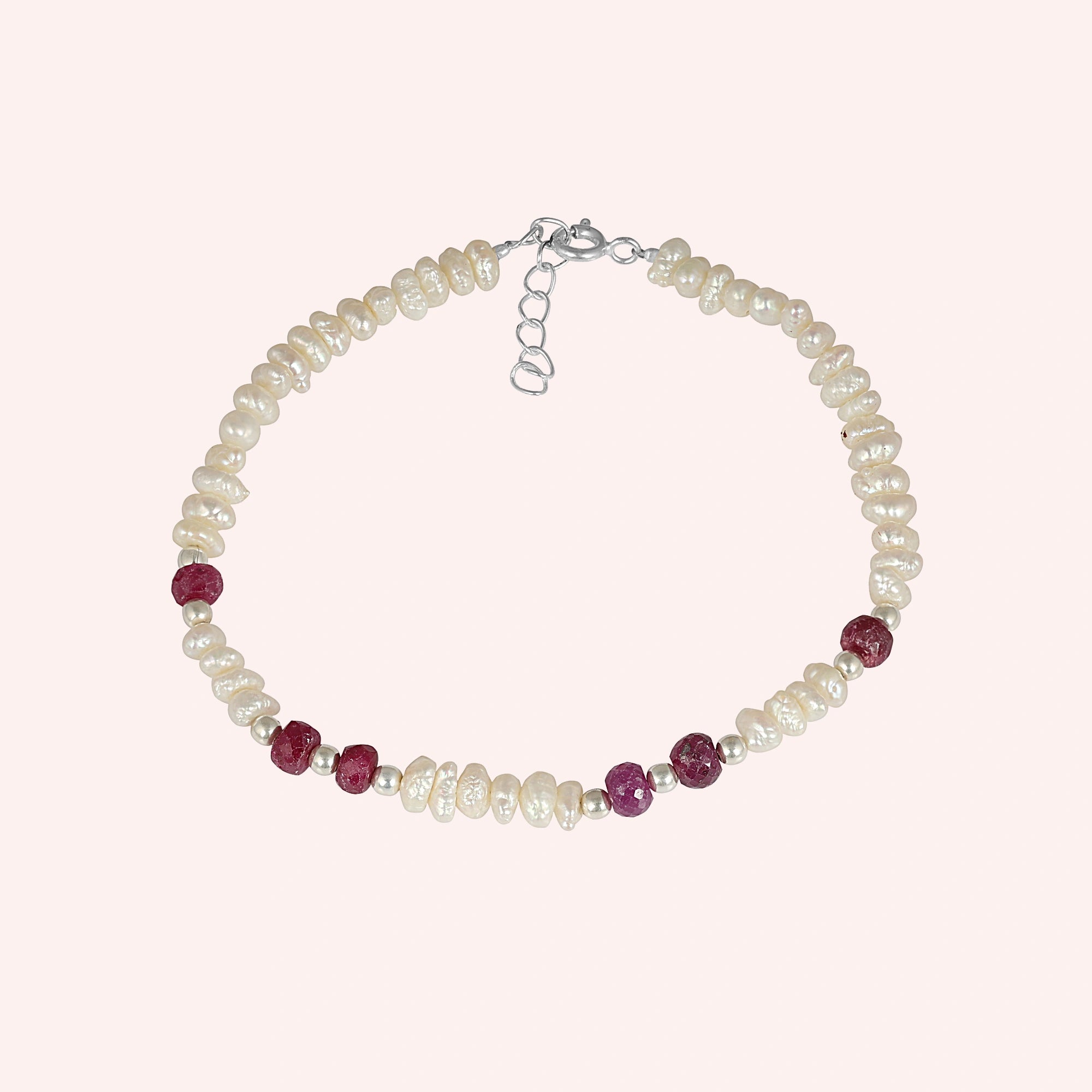 Pearl Bracelet – Ruby Harmony | Tejara