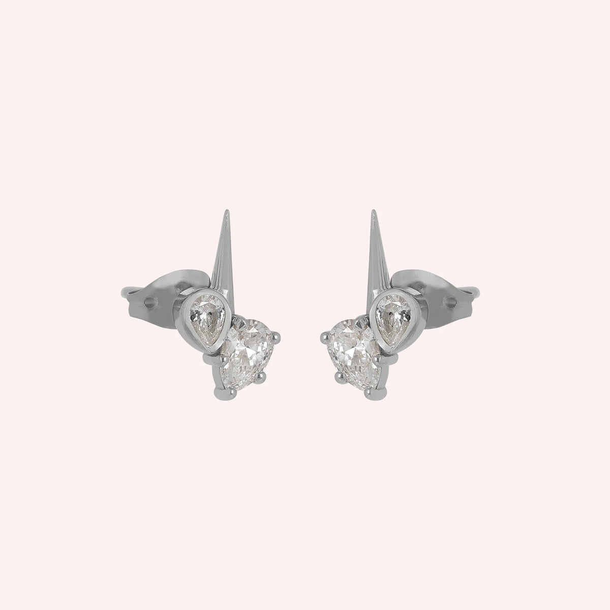 Pear-Cut Stud Earrings
