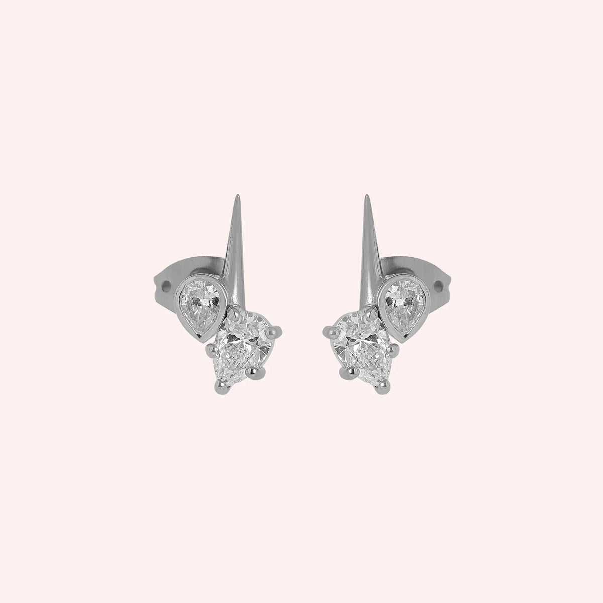 Pear-Cut Stud Earrings