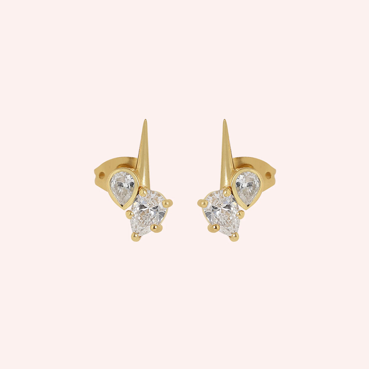 Pear-Cut Stud Earrings